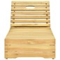vidaXL Tumbona con cojín gris taupé madera de pino impregnada vidaXL Tumbona con cojín gris taupé madera de pino impregnada