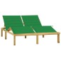 vidaXL Tumbona doble y cojines madera pino impregnada verde vidaXL Tumbona doble y cojines madera pino impregnada verde
