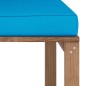vidaXL Sofá de jardín de palets de esquina con cojines azul claro vidaXL Sofá de jardín de palets de esquina con cojines azul claro