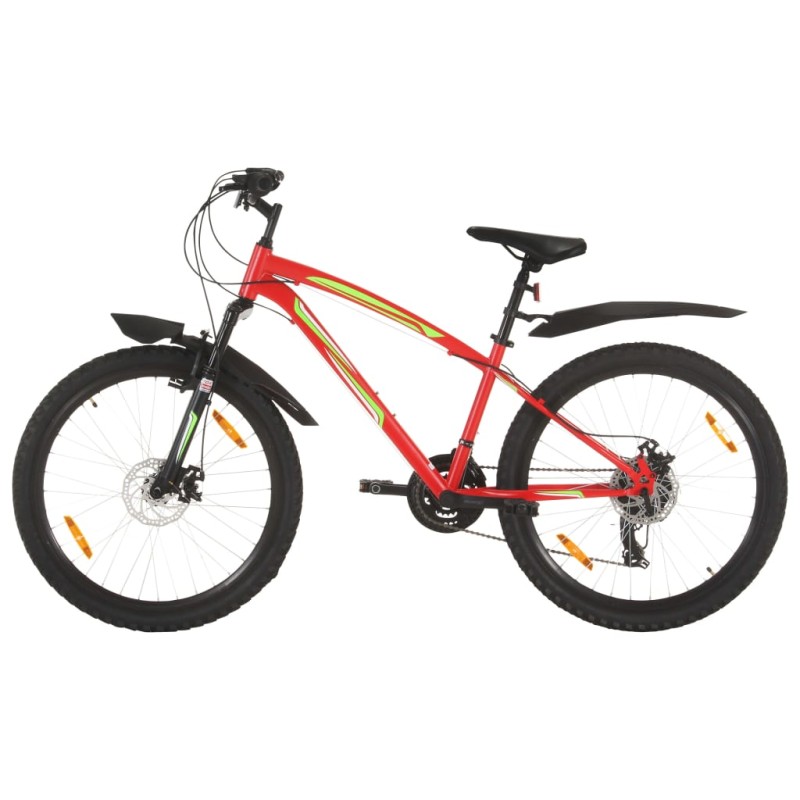 vidaXL Bicicleta de montaña 21 velocidades rueda 26 pulgadas 42cm rojo vidaXL Bicicleta de montaña 21 velocidades rueda 26 pulgadas 42cm rojo