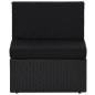 vidaXL Set de muebles de jardín 9 pzas ratán sintético y cojines negro vidaXL Set de muebles de jardín 9 pzas ratán sintético y cojines negro