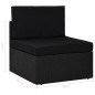 vidaXL Set de muebles de jardín 9 pzas ratán sintético y cojines negro vidaXL Set de muebles de jardín 9 pzas ratán sintético y cojines negro