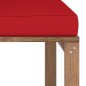 vidaXL Sofá de jardín central de palets con cojines rojo vidaXL Sofá de jardín central de palets con cojines rojo