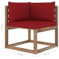 vidaXL Set de jardín palets 5 pzas con cojines madera pino impregnada vidaXL Set de jardín palets 5 pzas con cojines madera pino impregnada