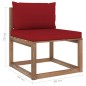 vidaXL Set de jardín palets 5 pzas con cojines madera pino impregnada vidaXL Set de jardín palets 5 pzas con cojines madera pino impregnada