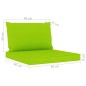 vidaXL Juego de muebles de jardín 5 piezas con cojines verde lima vidaXL Juego de muebles de jardín 5 piezas con cojines verde lima
