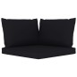 vidaXL Juego de muebles de jardín 10 piezas con cojines negros vidaXL Juego de muebles de jardín 10 piezas con cojines negros