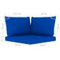 vidaXL Juego de muebles de jardín 9 piezas con cojines azul vidaXL Juego de muebles de jardín 9 piezas con cojines azul