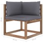 vidaXL Muebles de jardín de palets 7 pzs con cojines madera impregnada vidaXL Muebles de jardín de palets 7 pzs con cojines madera impregnada
