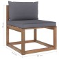 vidaXL Muebles de jardín de palets 7 pzs con cojines madera impregnada vidaXL Muebles de jardín de palets 7 pzs con cojines madera impregnada