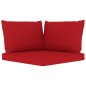 vidaXL Juego de muebles de jardín 8 piezas con cojines rojos vidaXL Juego de muebles de jardín 8 piezas con cojines rojos