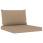 vidaXL Juego de muebles de jardín 9 piezas con cojines gris taupe vidaXL Juego de muebles de jardín 9 piezas con cojines gris taupe