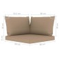 vidaXL Juego de muebles de jardín 9 piezas con cojines gris taupe vidaXL Juego de muebles de jardín 9 piezas con cojines gris taupe