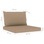vidaXL Juego de muebles de jardín 9 piezas con cojines gris taupe vidaXL Juego de muebles de jardín 9 piezas con cojines gris taupe