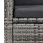 vidaXL Juego de comedor para jardín 9 piezas gris