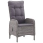 vidaXL Juego de comedor de jardín 9 piezas gris