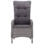 vidaXL Juego de comedor de jardín 9 piezas gris