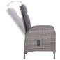 vidaXL Juego de comedor de jardín 9 piezas gris