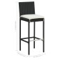 vidaXL Conjunto de bar para jardín 5 piezas con cojines negro vidaXL Conjunto de bar para jardín 5 piezas con cojines negro