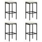 vidaXL Set de bar para jardín 5 piezas y cojines ratán sintético negro vidaXL Set de bar para jardín 5 piezas y cojines ratán sintético negro