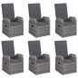 vidaXL Juego de comedor para jardín de 7 piezas gris vidaXL Juego de comedor para jardín de 7 piezas gris