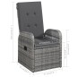 vidaXL Juego de comedor para jardín de 7 piezas gris vidaXL Juego de comedor para jardín de 7 piezas gris