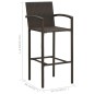 vidaXL Conjunto de bar para jardín 7 piezas marrón vidaXL Conjunto de bar para jardín 7 piezas marrón