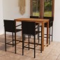 vidaXL Conjunto de bar para jardín 5 piezas marrón vidaXL Conjunto de bar para jardín 5 piezas marrón