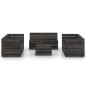 vidaXL Set de muebles de jardín 9 pzas madera de pino impregnada gris vidaXL Set de muebles de jardín 9 pzas madera de pino impregnada gris