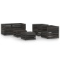 vidaXL Set de muebles de jardín 6 pzas madera de pino impregnada gris