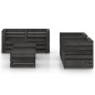 vidaXL Set de muebles de jardín 6 pzas madera de pino impregnada gris