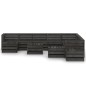 vidaXL Set de muebles de jardín 12 pzas madera de pino impregnada gris vidaXL Set de muebles de jardín 12 pzas madera de pino impregnada gris