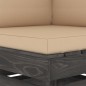 vidaXL Sofá de esquina seccional con cojines madera impregnada gris vidaXL Sofá de esquina seccional con cojines madera impregnada gris