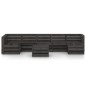 vidaXL Set de muebles de jardín 8 pzas madera de pino impregnada gris vidaXL Set de muebles de jardín 8 pzas madera de pino impregnada gris