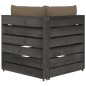 vidaXL Sofá de palets 2 plazas cojines gris madera de pino impregnada vidaXL Sofá de palets 2 plazas cojines gris madera de pino impregnada