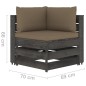 vidaXL Sofá de palets 2 plazas cojines gris madera de pino impregnada vidaXL Sofá de palets 2 plazas cojines gris madera de pino impregnada