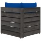 vidaXL Sofá de palets 2 plazas cojines gris madera de pino impregnada vidaXL Sofá de palets 2 plazas cojines gris madera de pino impregnada