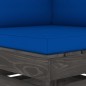 vidaXL Sofá de palets 2 plazas cojines gris madera de pino impregnada vidaXL Sofá de palets 2 plazas cojines gris madera de pino impregnada