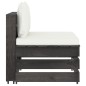 vidaXL Sofá de palets 3 plazas cojines gris madera de pino impregnada vidaXL Sofá de palets 3 plazas cojines gris madera de pino impregnada