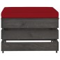 vidaXL Muebles de jardín 3 piezas con cojines madera impregnada gris vidaXL Muebles de jardín 3 piezas con cojines madera impregnada gris