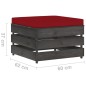 vidaXL Muebles de jardín 3 piezas con cojines madera impregnada gris vidaXL Muebles de jardín 3 piezas con cojines madera impregnada gris