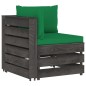 vidaXL Muebles de jardín 6 piezas con cojines madera impregnada gris vidaXL Muebles de jardín 6 piezas con cojines madera impregnada gris