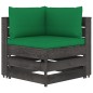 vidaXL Muebles de jardín 6 piezas con cojines madera impregnada gris vidaXL Muebles de jardín 6 piezas con cojines madera impregnada gris