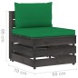 vidaXL Muebles de jardín 6 piezas con cojines madera impregnada gris vidaXL Muebles de jardín 6 piezas con cojines madera impregnada gris