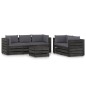 vidaXL Muebles de jardín 6 piezas con cojines madera impregnada gris vidaXL Muebles de jardín 6 piezas con cojines madera impregnada gris