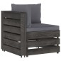 vidaXL Muebles de jardín 6 piezas con cojines madera impregnada gris vidaXL Muebles de jardín 6 piezas con cojines madera impregnada gris
