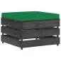 vidaXL Muebles de jardín 5 piezas con cojines madera impregnada gris