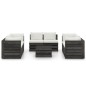 vidaXL Muebles de jardín 9 piezas con cojines madera impregnada gris vidaXL Muebles de jardín 9 piezas con cojines madera impregnada gris