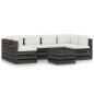 vidaXL Muebles de jardín 7 piezas con cojines madera impregnada gris vidaXL Muebles de jardín 7 piezas con cojines madera impregnada gris