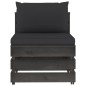 vidaXL Muebles de jardín 6 piezas con cojines madera impregnada gris vidaXL Muebles de jardín 6 piezas con cojines madera impregnada gris